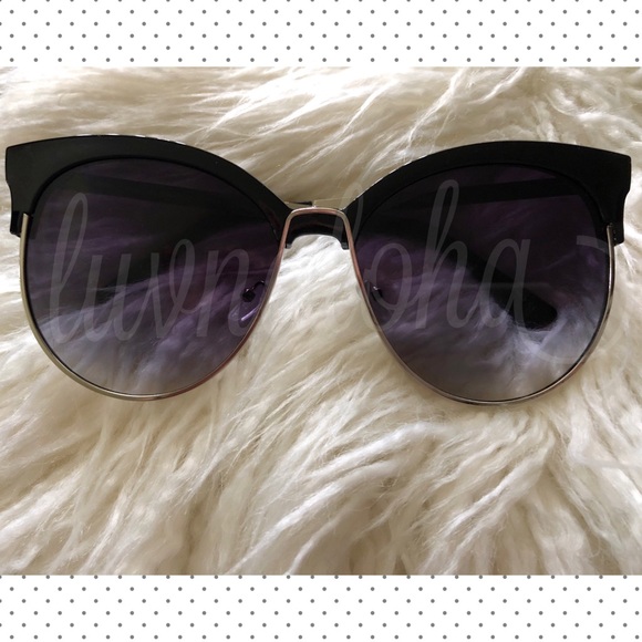 Oversized 63mm Round Cat Eye Sunnies - Picture 2 of 2